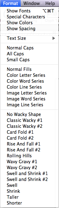 format menu format menu