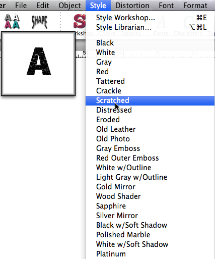 style menu style menu